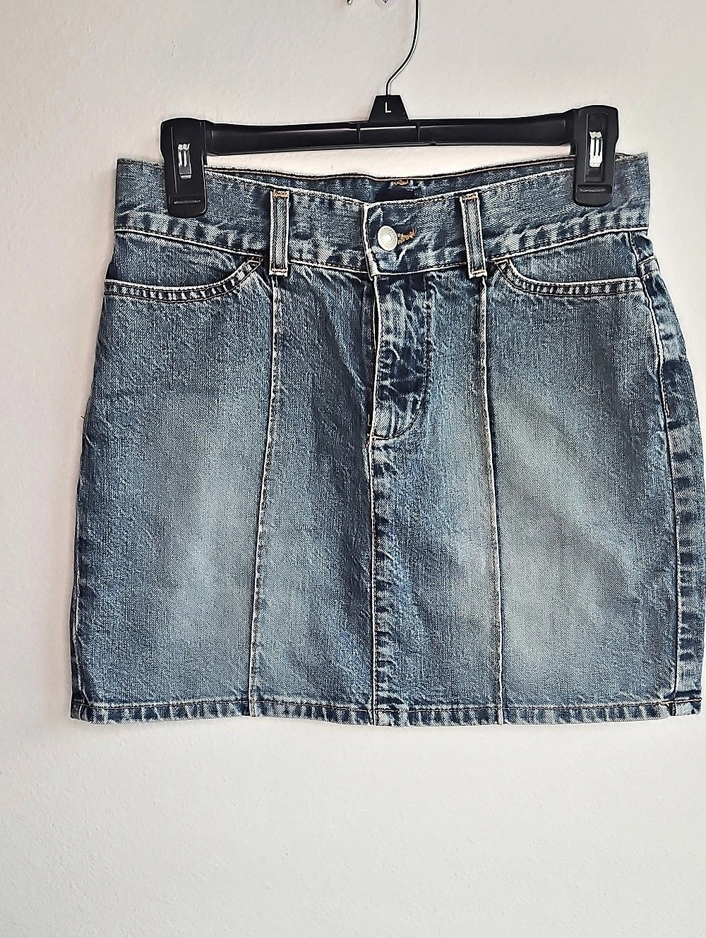 GAP Belle De Jour Womens' Denim Mini Skirt Size 4 Blue Jean 90's